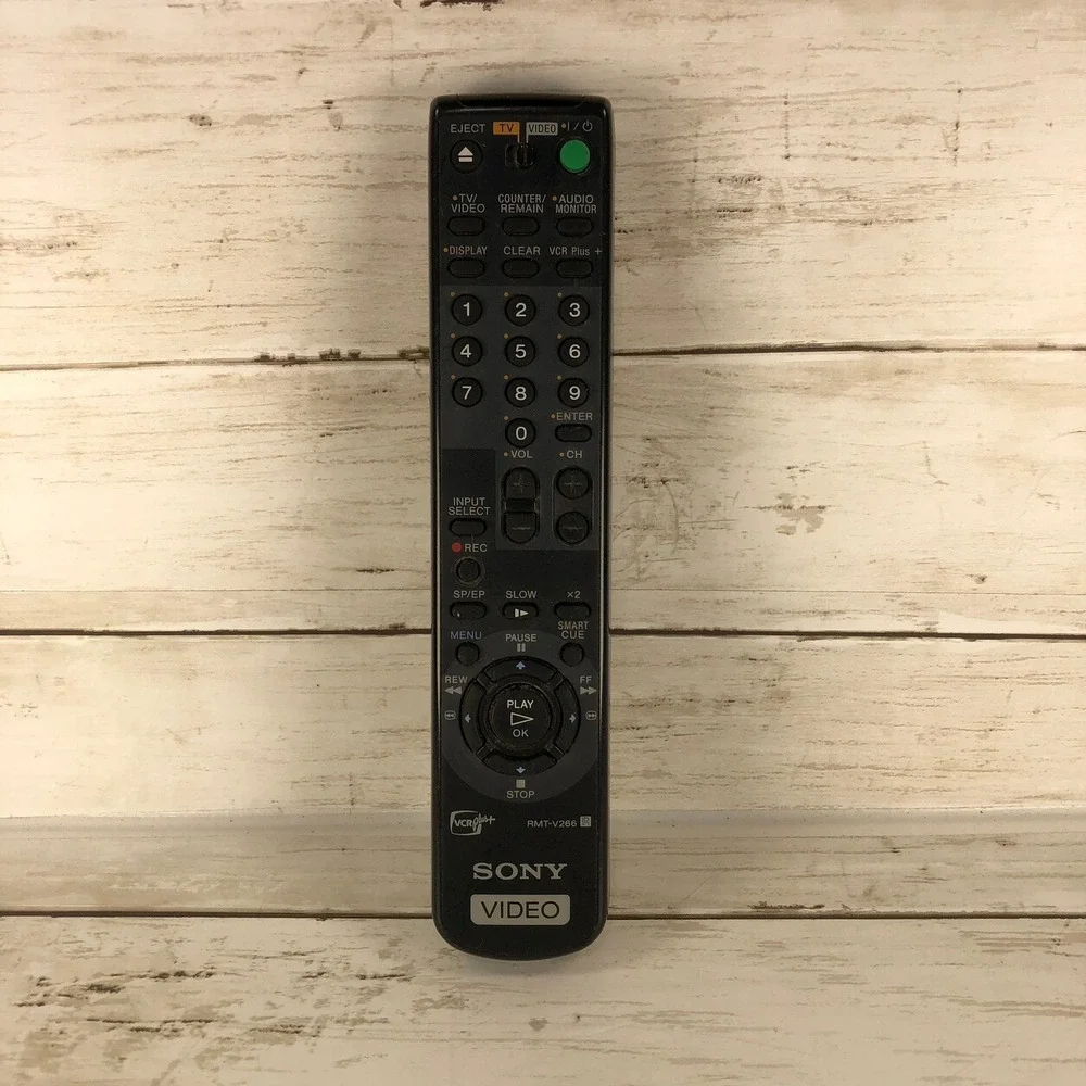 Sony RMT-V266 VCR Plus Remote Control Genuine OEM Black Video Player Controller